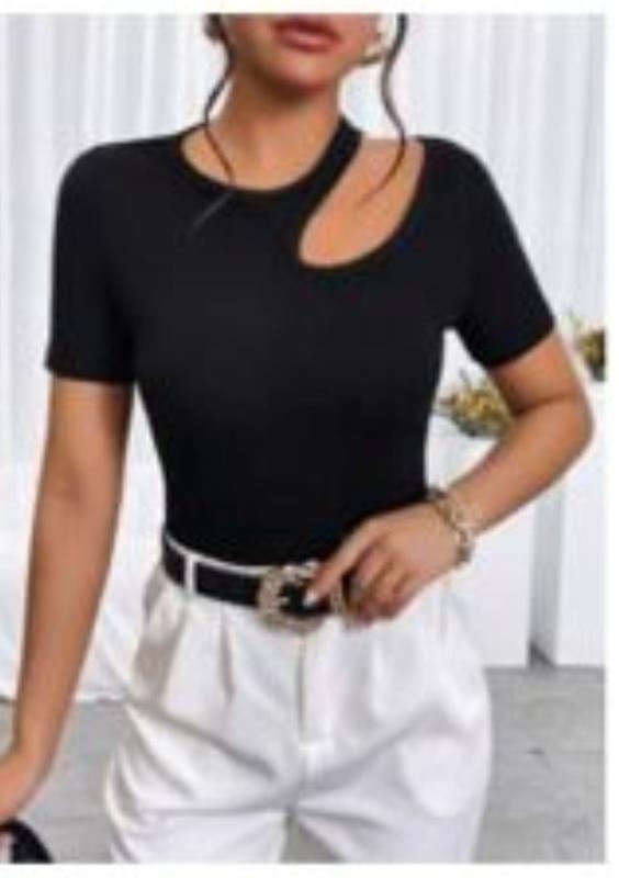 کراپ آستین کوتاه مشکی