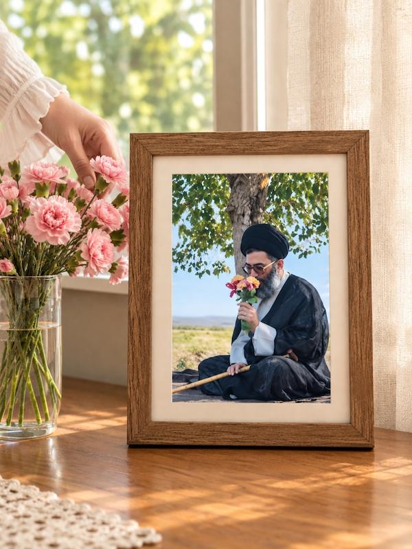 قاب عکس رهبر شهید( گلستان)
