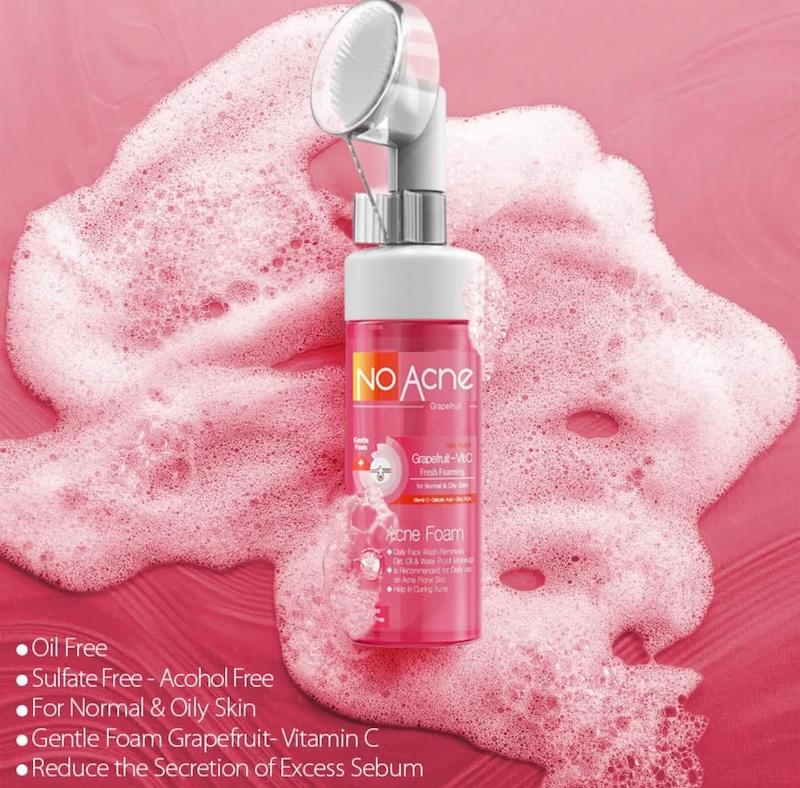 فوم شستشو براش دار گریپ فروت نوآکنه No Acne Grapefruit Vit C Fresh Foaming Face Wash 150ml (
