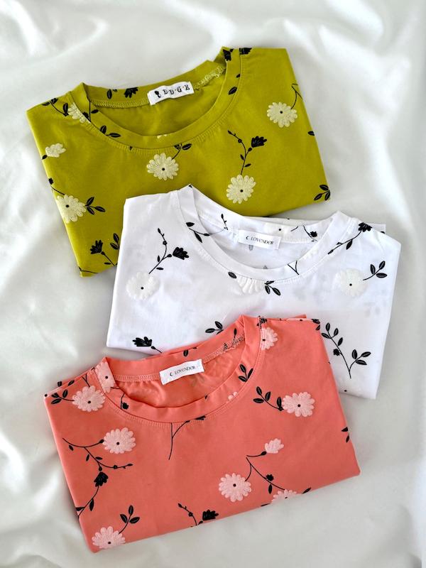 تیشرت گل برجسته