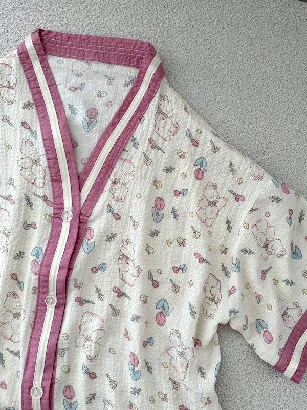 تیشرت شلوار خرگوشی گل لاله🌷