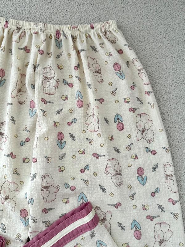 تیشرت شلوار خرگوشی گل لاله🌷