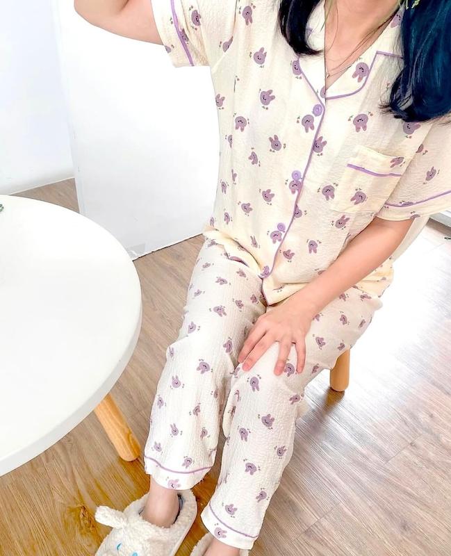 ست تیشرت شلوار خرگوشی بنفش