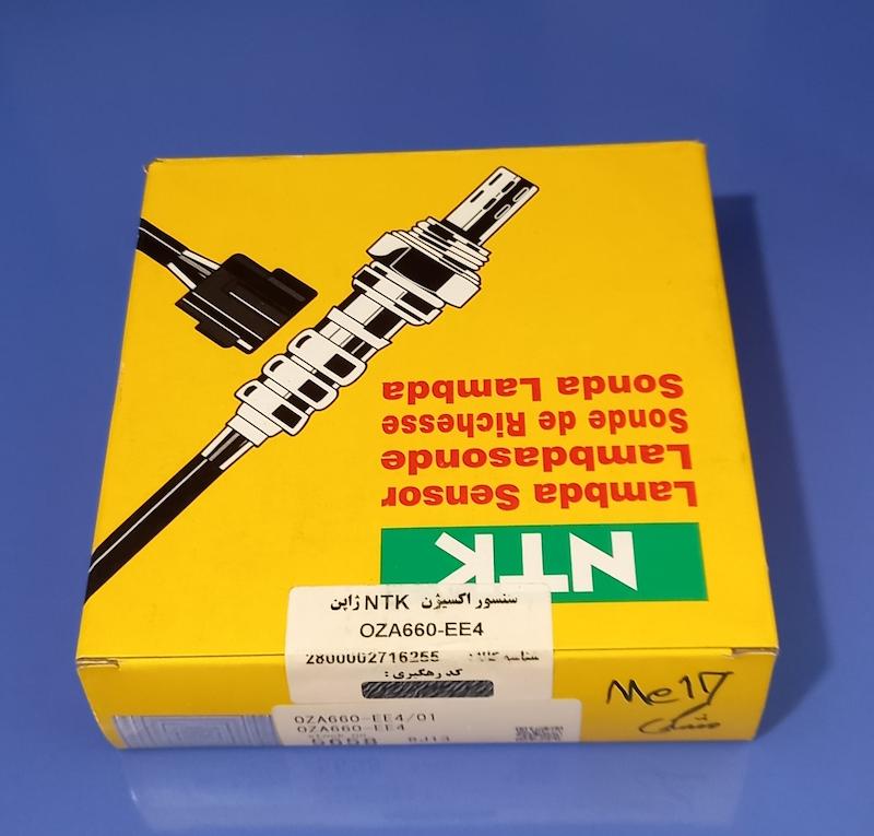 سنسور اکسیژن بالایی me17 طرح بوش BOSCH - برند NTK ژاپن سوکت مشکی ۴ فیش