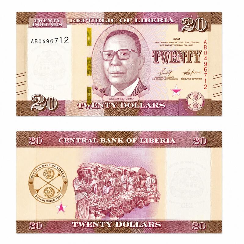 اسکناس ۲۰ دلار لیبریا (Liberia 20 Dollars)