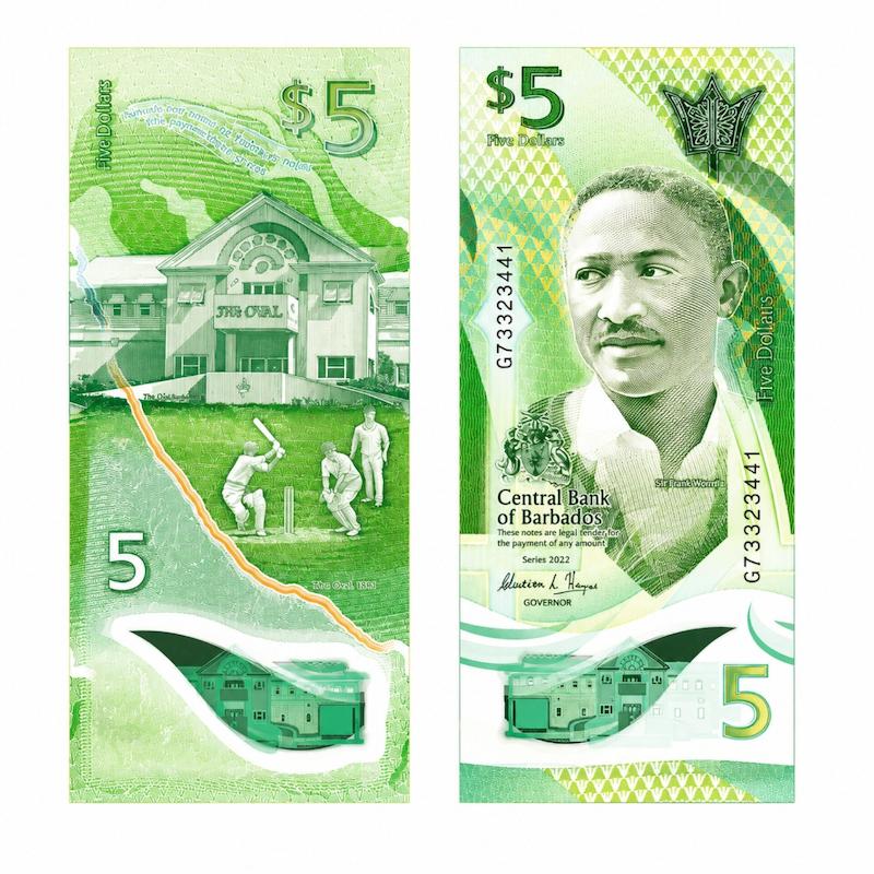 اسکناس ۵ دلار باربادوس (Barbados 5 Dollars)