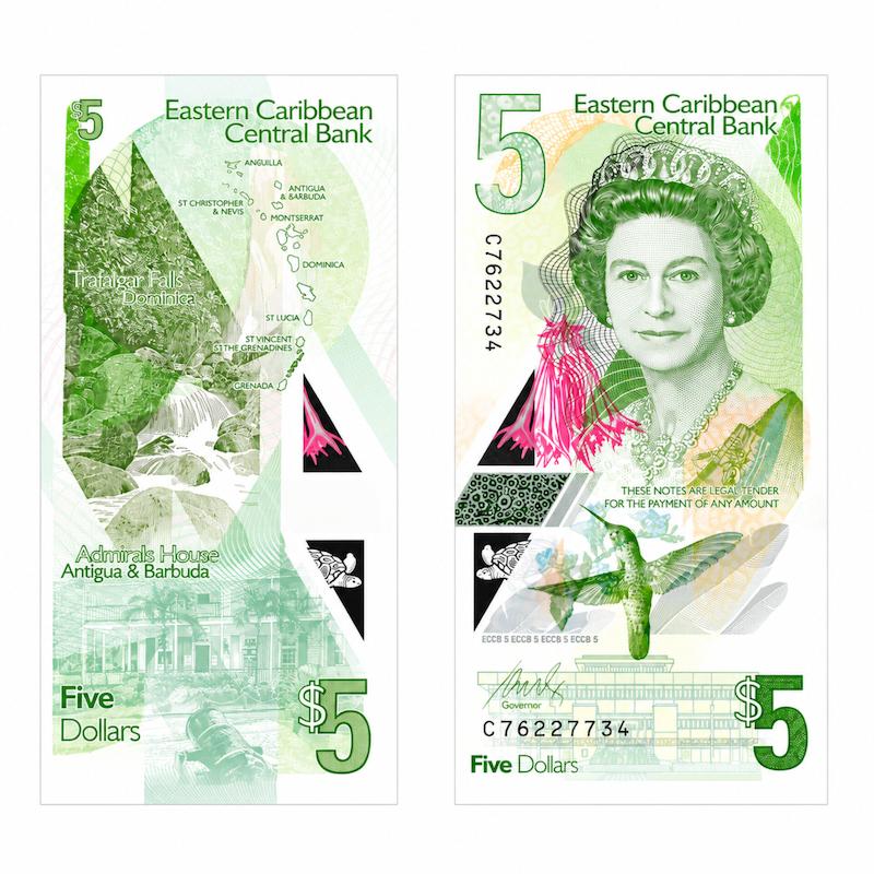 اسکناس ۵ دلار کارائیب شرقی (Eastern Caribbean Central Bank 5 Dollars)