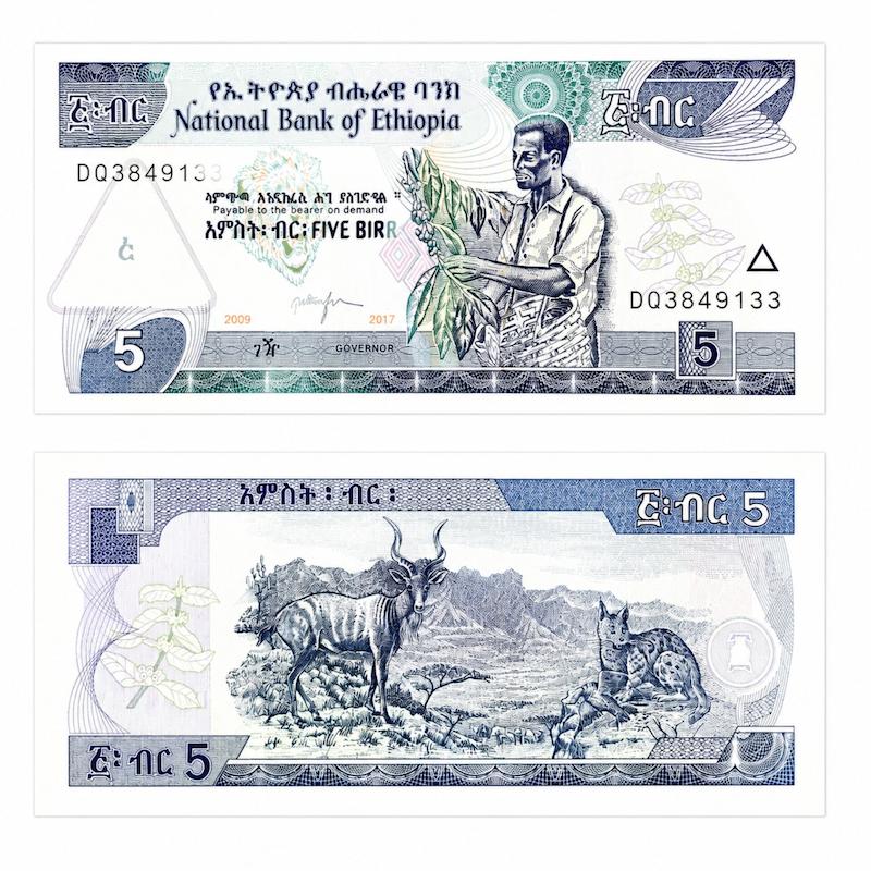 اسکناس ۵ بیر اتیوپی 
