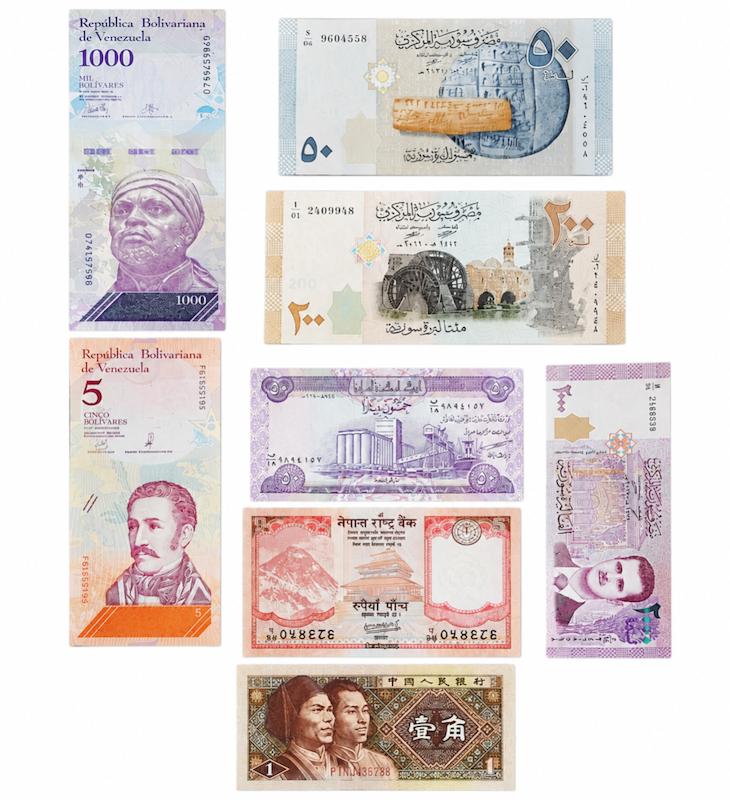ست ٩برگ اسكناس خارجى كيفيت نو