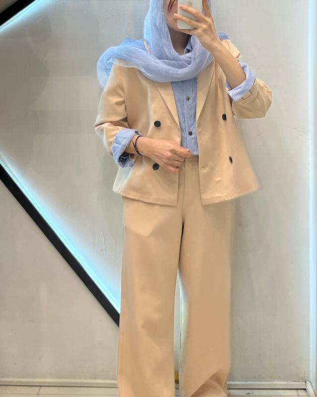 ست کراپ کت و شلوار هدی