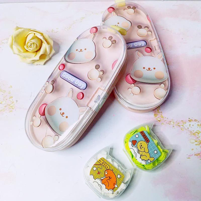 جامدادی دوطبقه شفاف