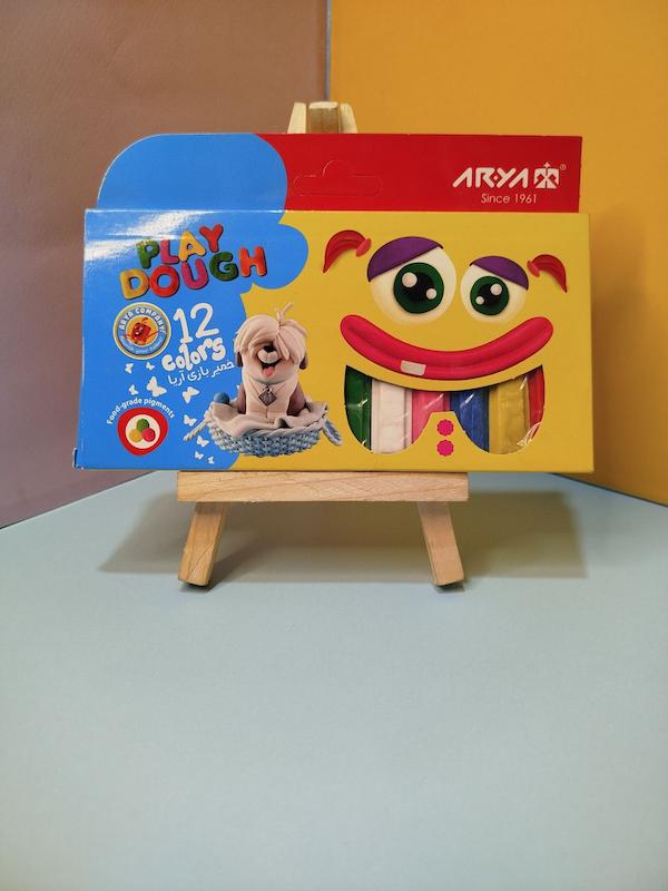 خمیر بازی ۱۲ رنگ جعبه مقوایی