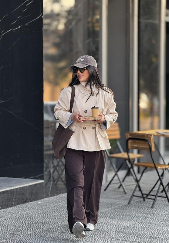 ترنچ کت آیلا استخوانی