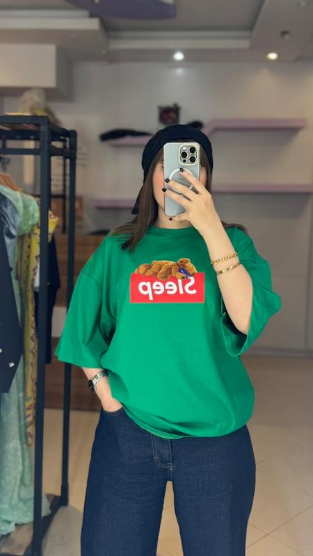 تیشرت باکسی خرسی