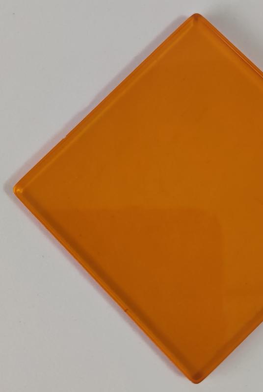 ورق 2.8 میل نارنجی شفاف کد 2002 ابعاد 122*183 سانتیمتر چینی