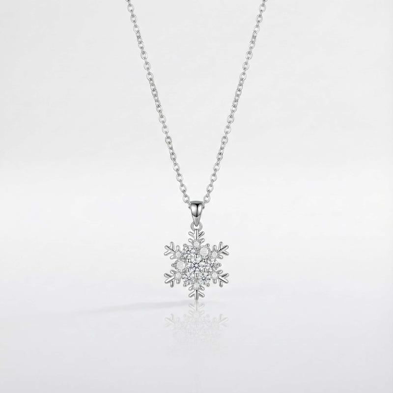 گردنبند دانه برف سفید