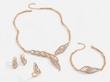 ست زیورآلات زنانه لیانا | طرح برگ نگین‌دار