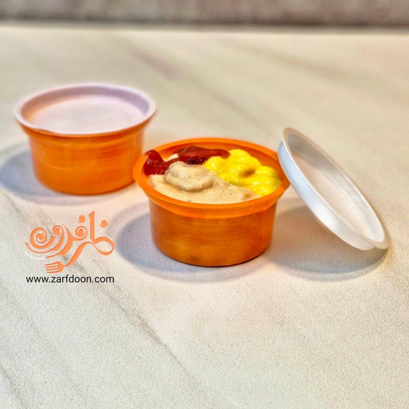 ظرف طلقی سس تکنفره یکبار مصرف نارنجی