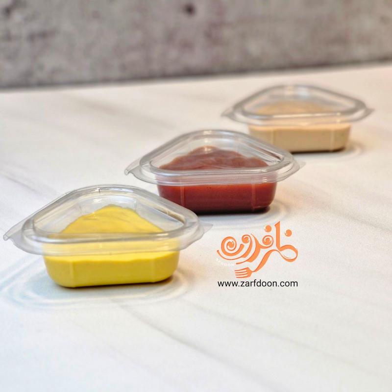 ظرف یکبارمصرف کوچک سس خوری تک نفره دربدار