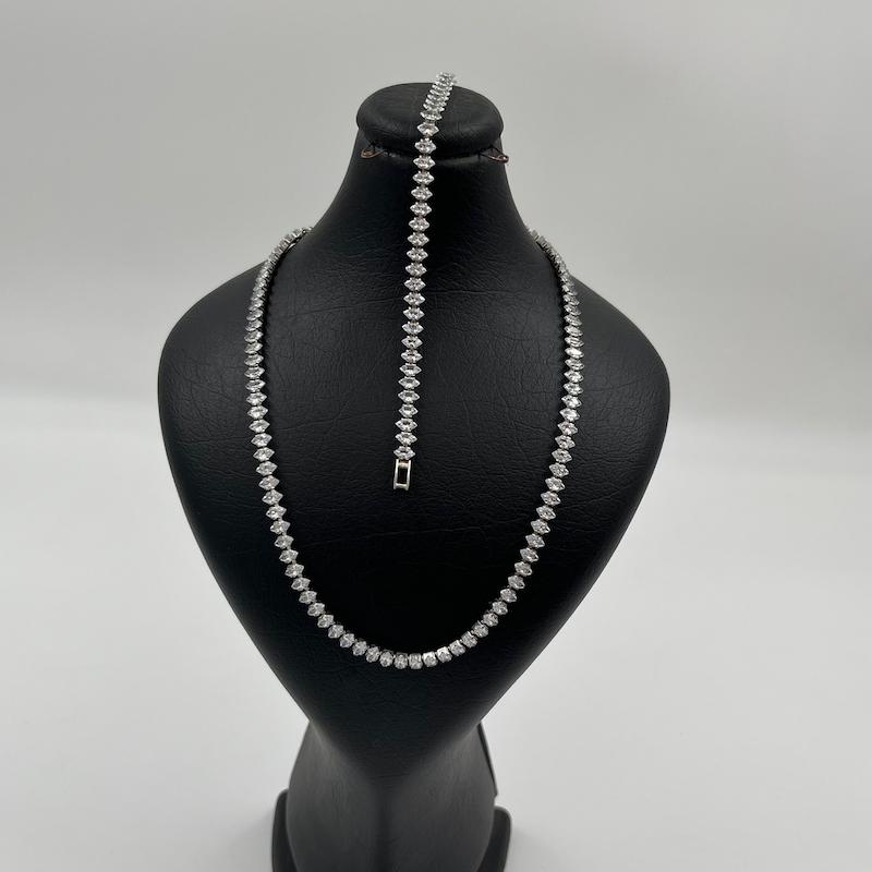 ست گردنبند و دستبند تنیسی