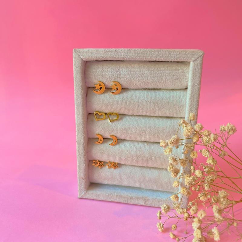 گوشواره میخی طلایی 