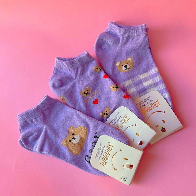 جوراب تدی بنفش