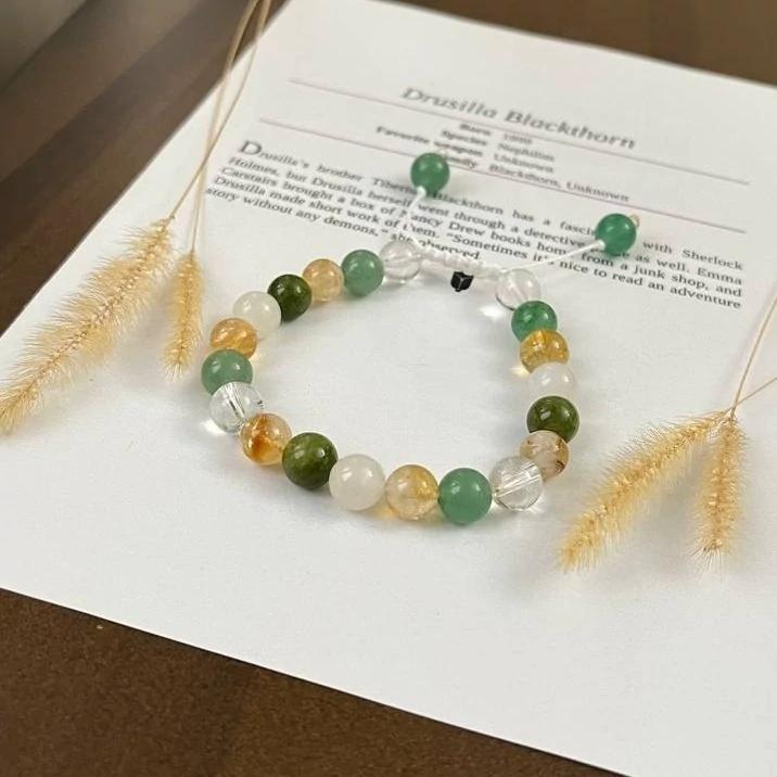 دستبند سنگ یشم سیترین