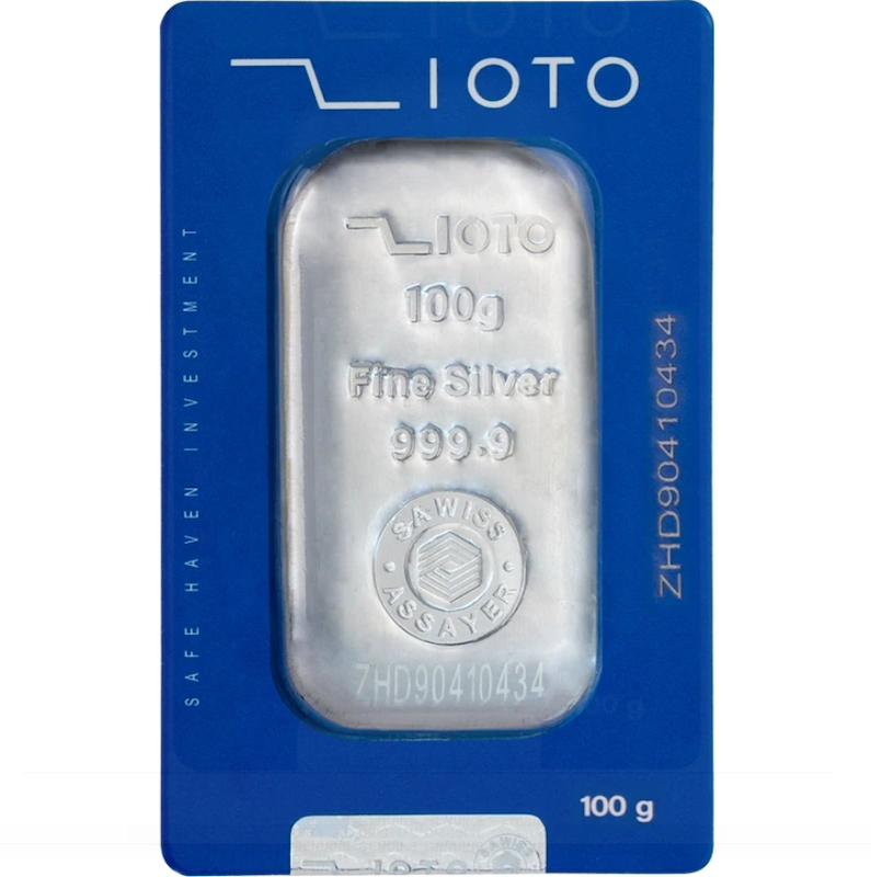 شمش 100 گرمی نقره