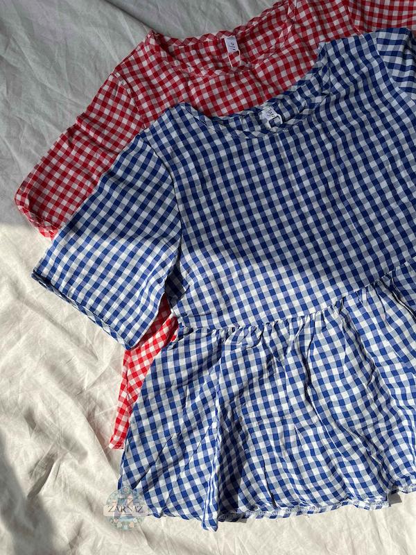 پیراهن عروسکی چهارخانه