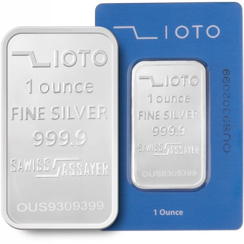 شمش نقره یک اونسی (۳۱٫۱ گرمی) زیوتو