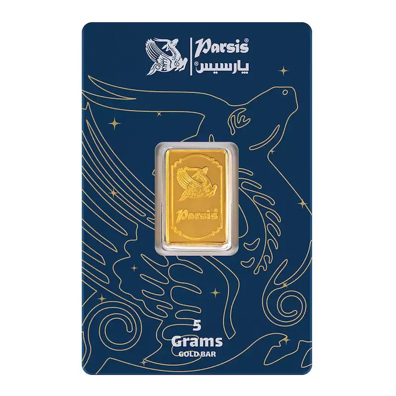 شمش ۵ گرمی 24 عیار پارسیس