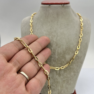 زنجیر و‌ دستبند هرمس طلا کد ۲۹۲۲