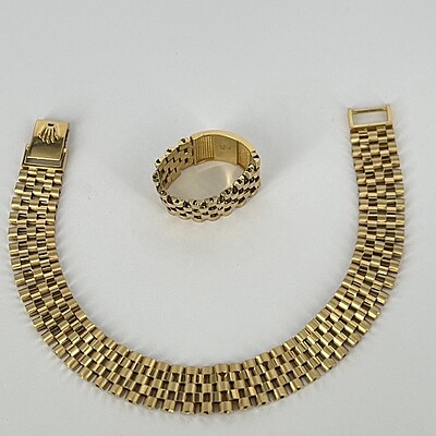 دستبند رولکس با انگشتر طلا کد ۳۰۴۲