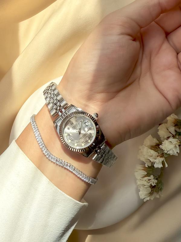 ساعت رولکس دیت جاست ( تمام نقره ای ) Rolex 
