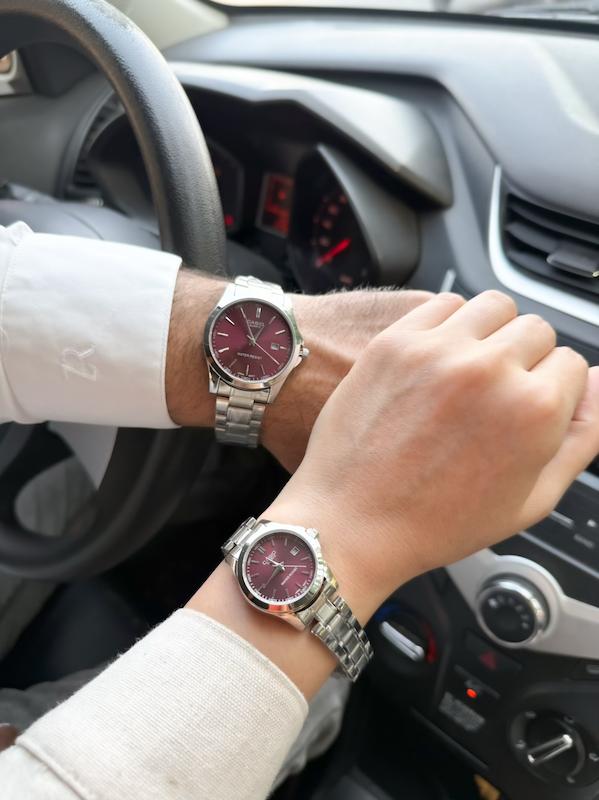ساعت کاسیو بورگاندی ( شرابی متالیک ) casio