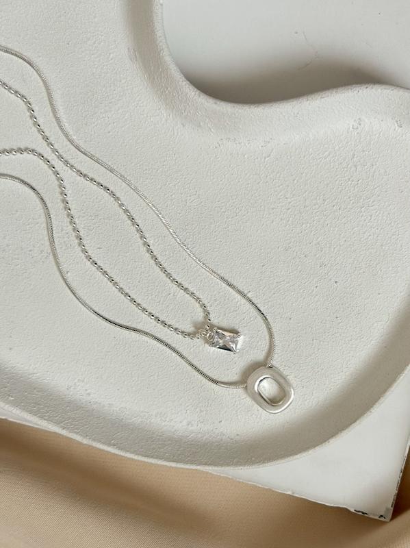 گردنبند دولاین نگیندار 