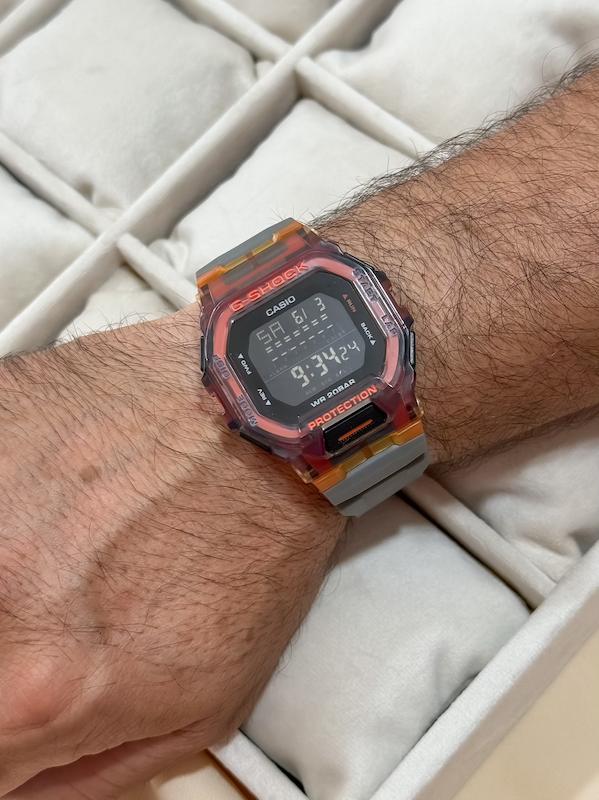 ساعت مردانه جی شاک G-SHOCK ( نارنجی بند طوسی )