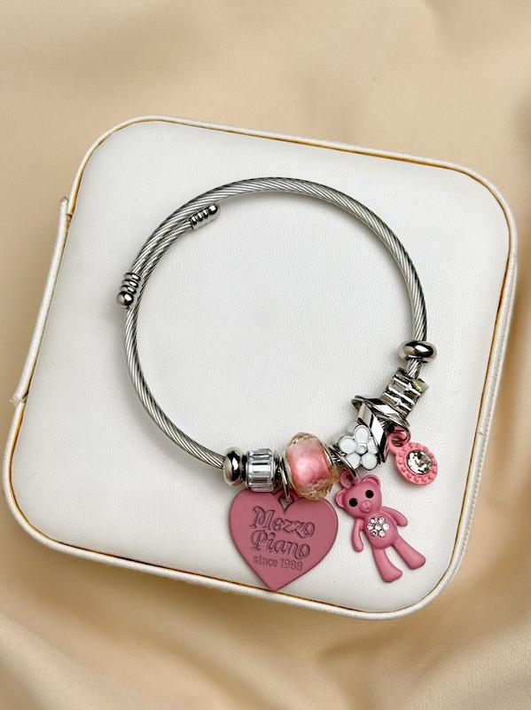 دستبند پاندورا خرس و قلب