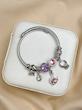 دستبند پاندورا حلقه و قو صورتی