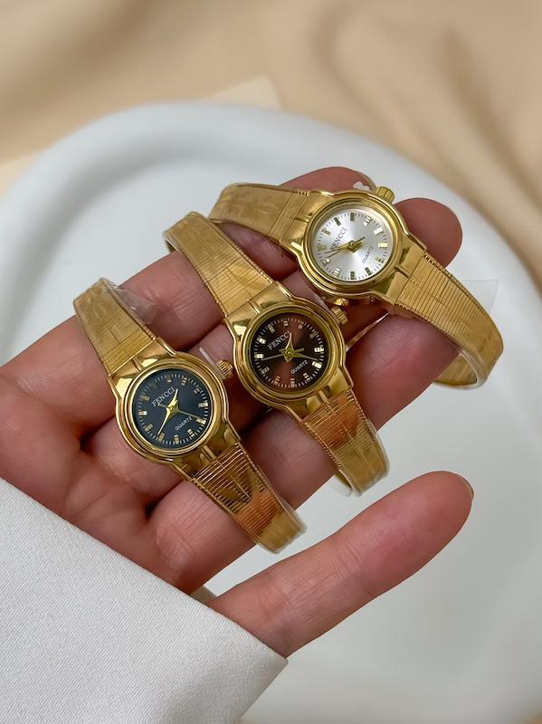 ساعت زنانه دستبندی فنسی گرد ( سری طلایی ) fencci