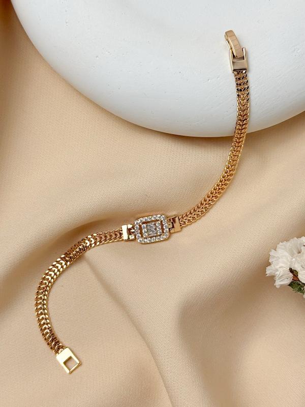 دستبند زنانه ژوپینگ بافت نگیندار