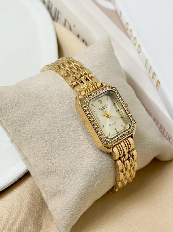 ساعت زنانه رولکس مستطیل ( سری طلایی ) Rolex 