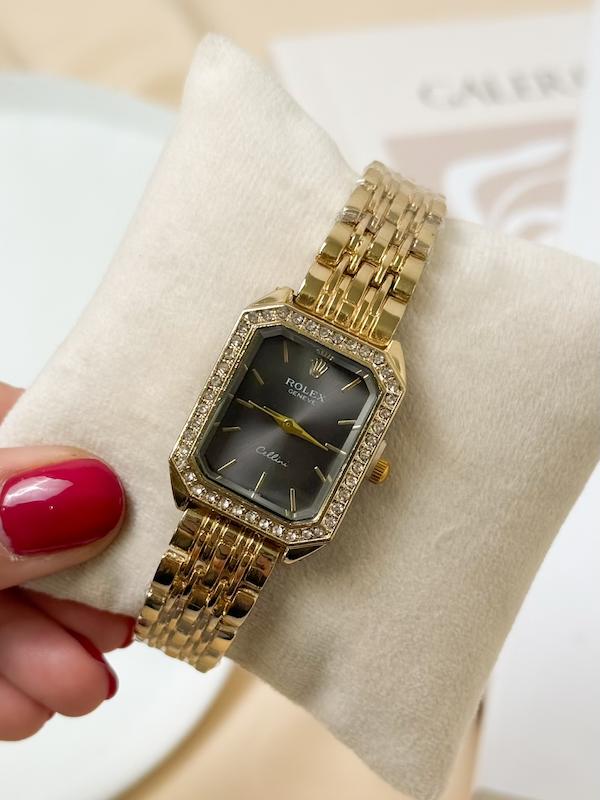 ساعت زنانه رولکس مستطیل ( سری طلایی ) Rolex 
