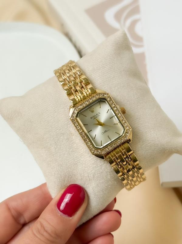 ساعت زنانه رولکس مستطیل ( سری طلایی ) Rolex 