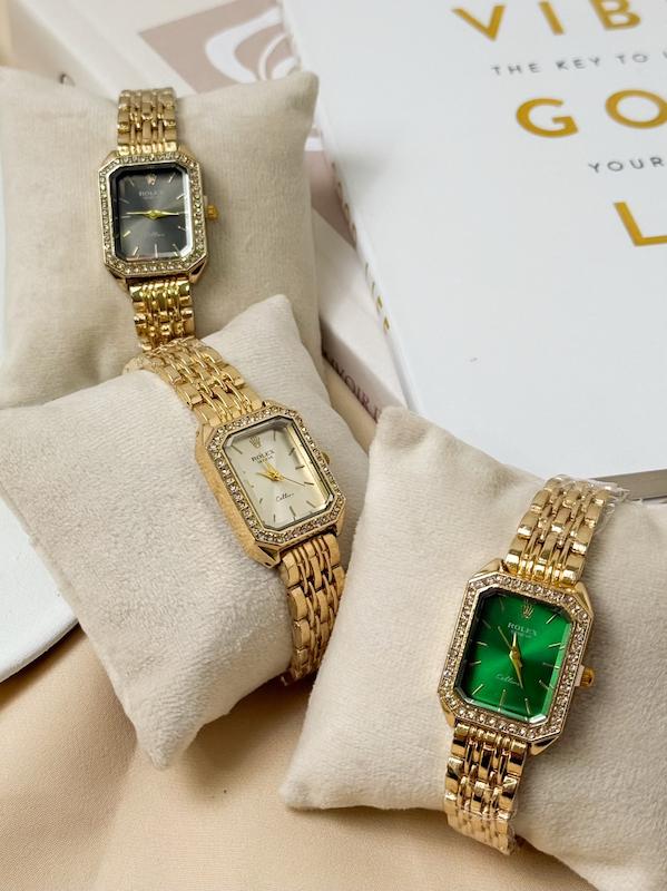 ساعت زنانه رولکس مستطیل ( سری طلایی ) Rolex 