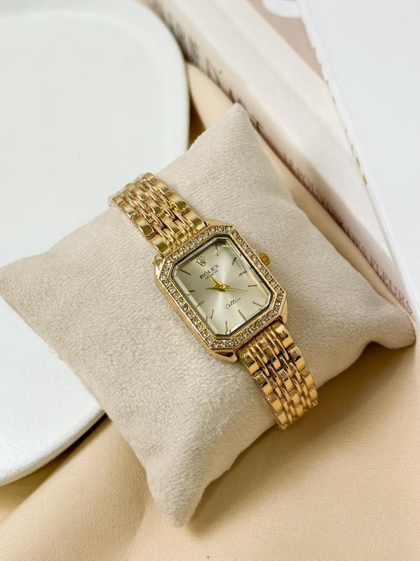 ساعت زنانه رولکس مستطیل ( سری طلایی ) Rolex 