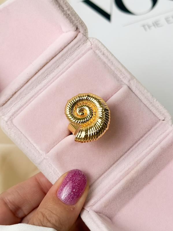 انگشتر آبکاری نقره حلزون