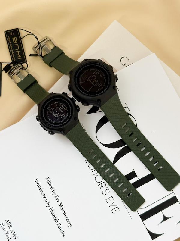 ساعت دیجیتالی بنمی سبز مشکی