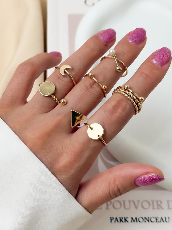 انگشتر پکی ماه و مثلث