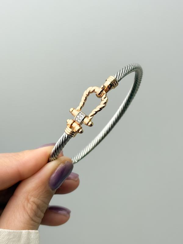 دستبند جواهری دیوید یورمن نعل پیچی